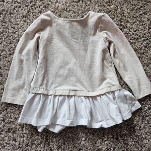 Kids Cream and White Long Sleeve Top